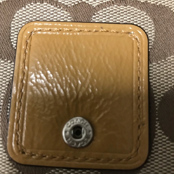 RARE Vintage authentic COACH Signature Wallet Tri Fold Tan / Brown Leather - Picture 6 of 11